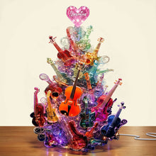 Load image into Gallery viewer, Sparkle Violin Pile Light Box - The Perfect Personalized Gift for Violinists &amp; Music Lovers Light Box PopCulturePrints
