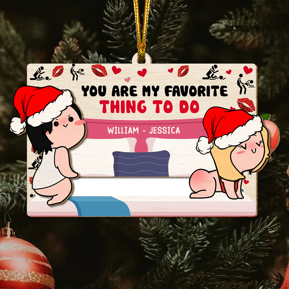 Funny Personalized Christmas Ornament for Couples | Naughty Gift | Valentine's Day Gifts Ornament PopCulturePrints