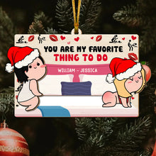 Load image into Gallery viewer, Funny Personalized Christmas Ornament for Couples | Naughty Gift | Valentine&#39;s Day Gifts Ornament PopCulturePrints
