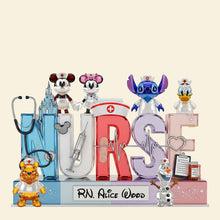 Load image into Gallery viewer, Nurse&#39;s Heart: Celebrate Caring - Personalized Cartoon Nurse Plaque Shaped Plaques PopCulturePrints
