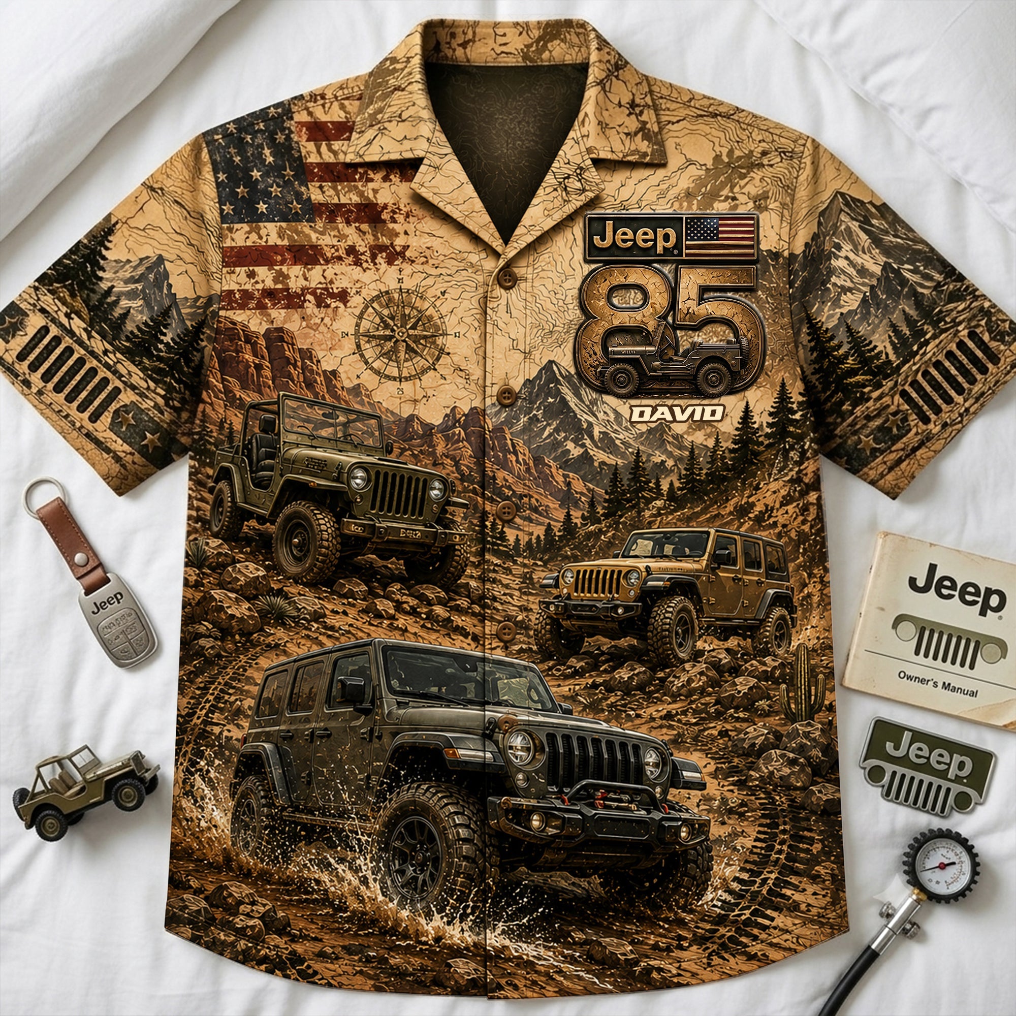 "Adventure Awaits: Celebrate 85 Years of Off-Roading with Style" - Personalized Hawaiian Shirt for Off-Road Lovers