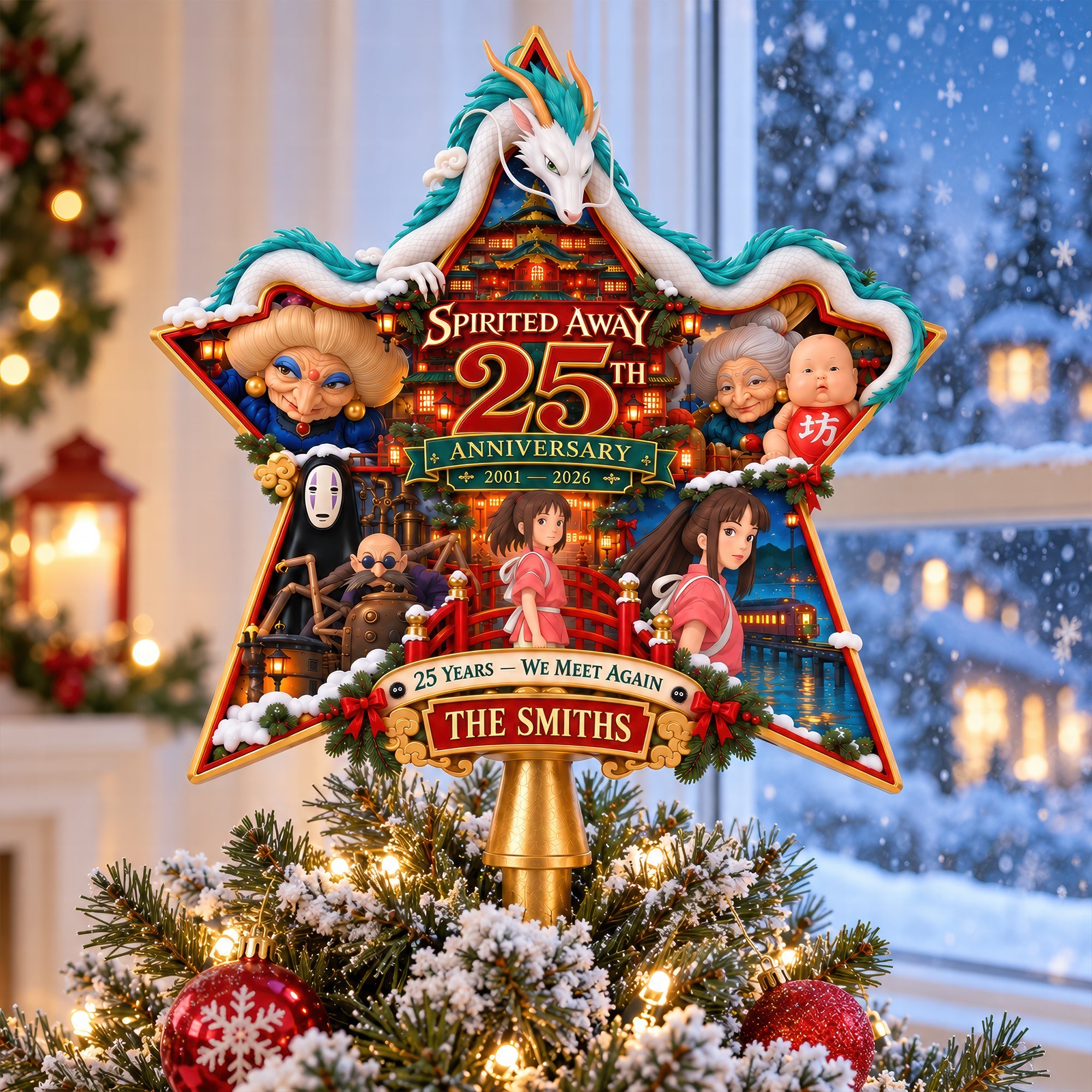Celebrate the Magic: Personalized Mystery Shadowland Tree Topper - Unique Gift for Anime Lovers