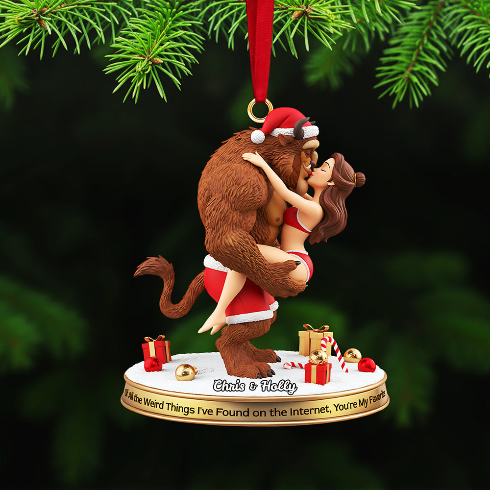 “You’re My Favorite!” – Christmas Romance Couple Ornament | Personalized Gift for Couples Ornament PopCulturePrints