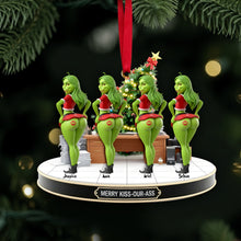 Load image into Gallery viewer, Merry Kiss-Our-Ass Ornament - Personalized Coworker Gifts for Christmas Ornament PopCulturePrints

