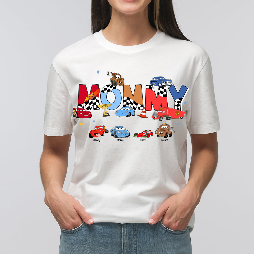 Personalized Pixar Cars Mom Shirt - Customized Gift for Mothers Shirts PopCulturePrints