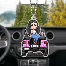 Load image into Gallery viewer, Personalized Couple Car Ornament - Custom Names
