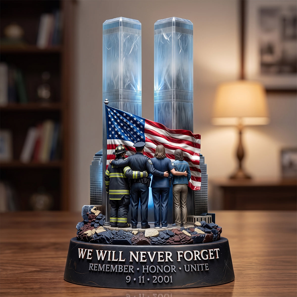 We Will Never Forget Acrylic Plaque - Personalized Gift for Remembrance