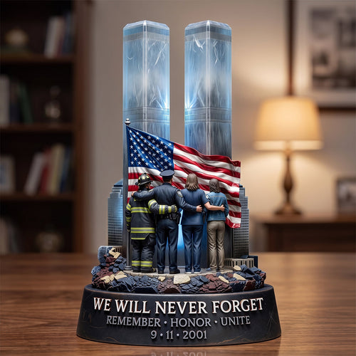 We Will Never Forget Acrylic Plaque - Personalized Gift for Remembrance Shaped Plaques PopCulturePrints