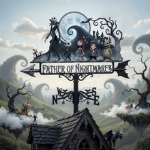 Load image into Gallery viewer, "Bring the Spooky Spirit Home!" - Personalized Spooky Father and Kids Metal Weather Vane - Unique Gift for Dad, Grandpa, and More Metal Signs PopCulturePrints
