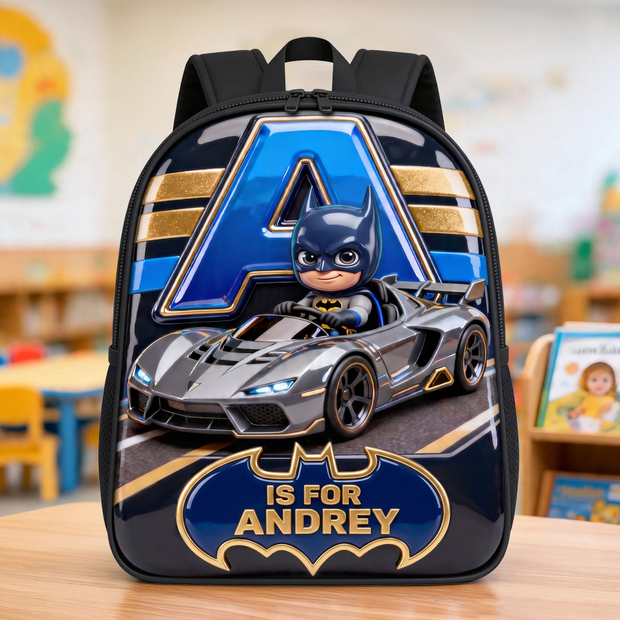 Racing To Back To School - Personalized School Bag for Kids Backpack PopCulturePrints