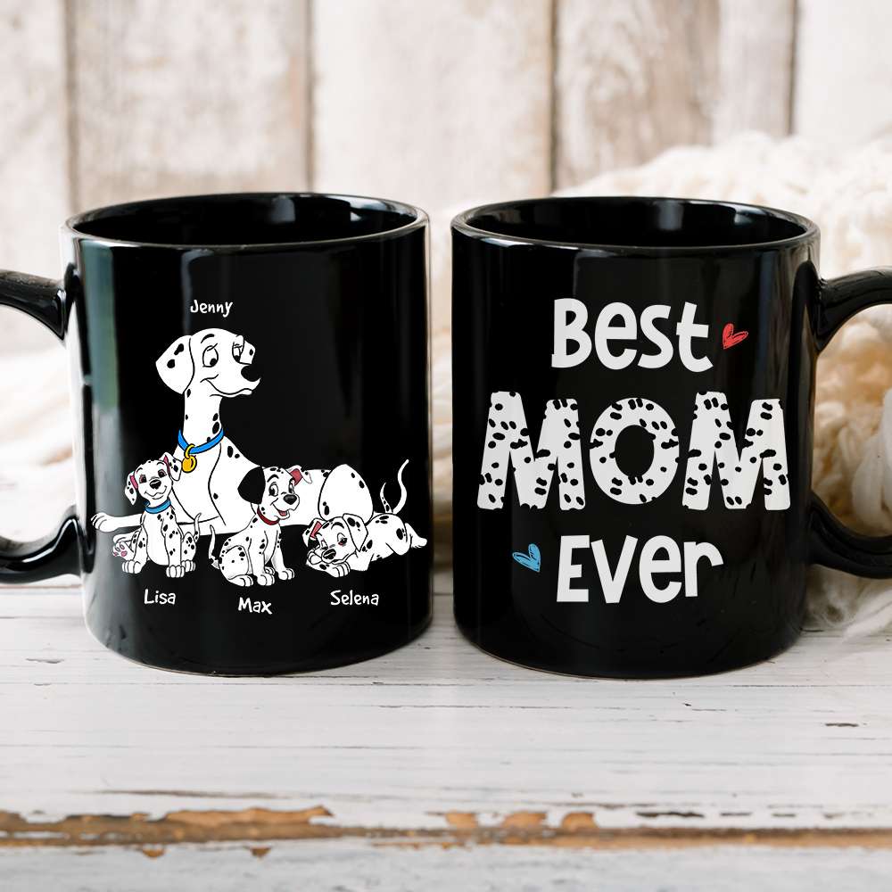 Personalized 'Best Mom Ever' Dalmatian Coffee Mug Coffee Mug PopCulturePrints