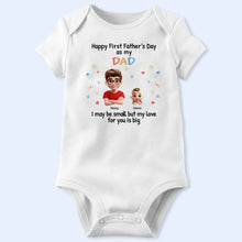 Load image into Gallery viewer, Happy First Father&#39;s Day as my DADDY - Personalized Combo T-Shirt &amp; Baby Onesie for Dad and Grandpa T-shirt PopCulturePrints
