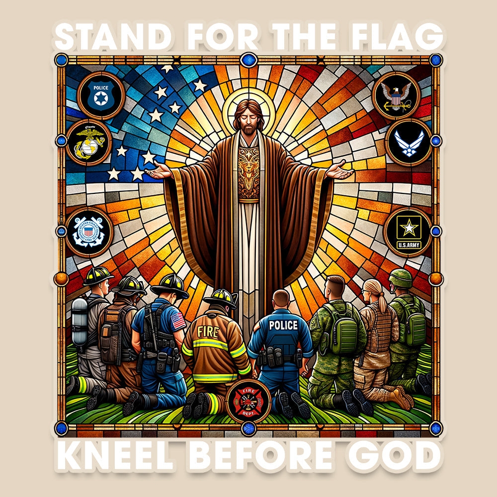 First Responders Tribute Decal - Honor and Faith Decal Sticker PopCulturePrints