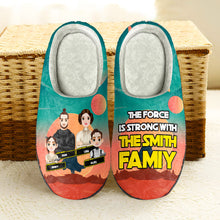 Load image into Gallery viewer, Custom Galaxy Family Slippers - The Force Is Strong Shoes PopCulturePrints
