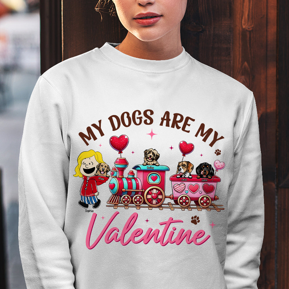 Personalized My Dogs Are My Valentine Shirt for Dog Lovers Shirts PopCulturePrints