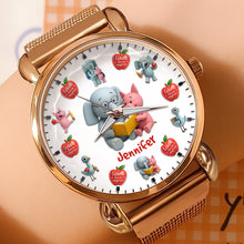 Load image into Gallery viewer, Teach, Love, Inspire - Personalized Teacher Quartz Watch Quartz Watch PopCulturePrints
