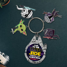 Load image into Gallery viewer, Galactic Dad Personalized Keychain Keychains PopCulturePrints

