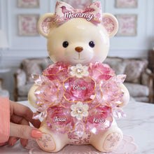 Load image into Gallery viewer, "A Mom's Love is Forever" - Sweet Bear Toile de Jouy Acrylic Plaque - Personalized Gifts for Mom, Grandma, and Loved Ones Shaped Plaques PopCulturePrints
