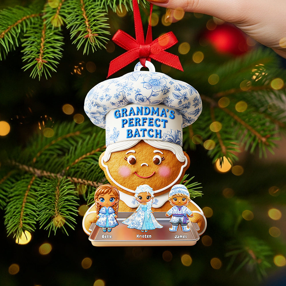 Grandma's Perfect Batch Ornament - Personalized Christmas Gift for Grandma and Family Ornament PopCulturePrints