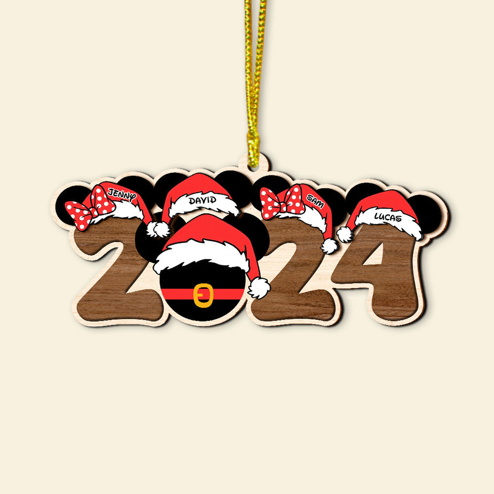 Personalized Family Christmas Ornament 2024 Ornament PopCulturePrints