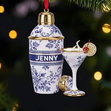 Load image into Gallery viewer, Cheers to Memories – Personalized Christmas Ornament for Bartenders Ornament PopCulturePrints
