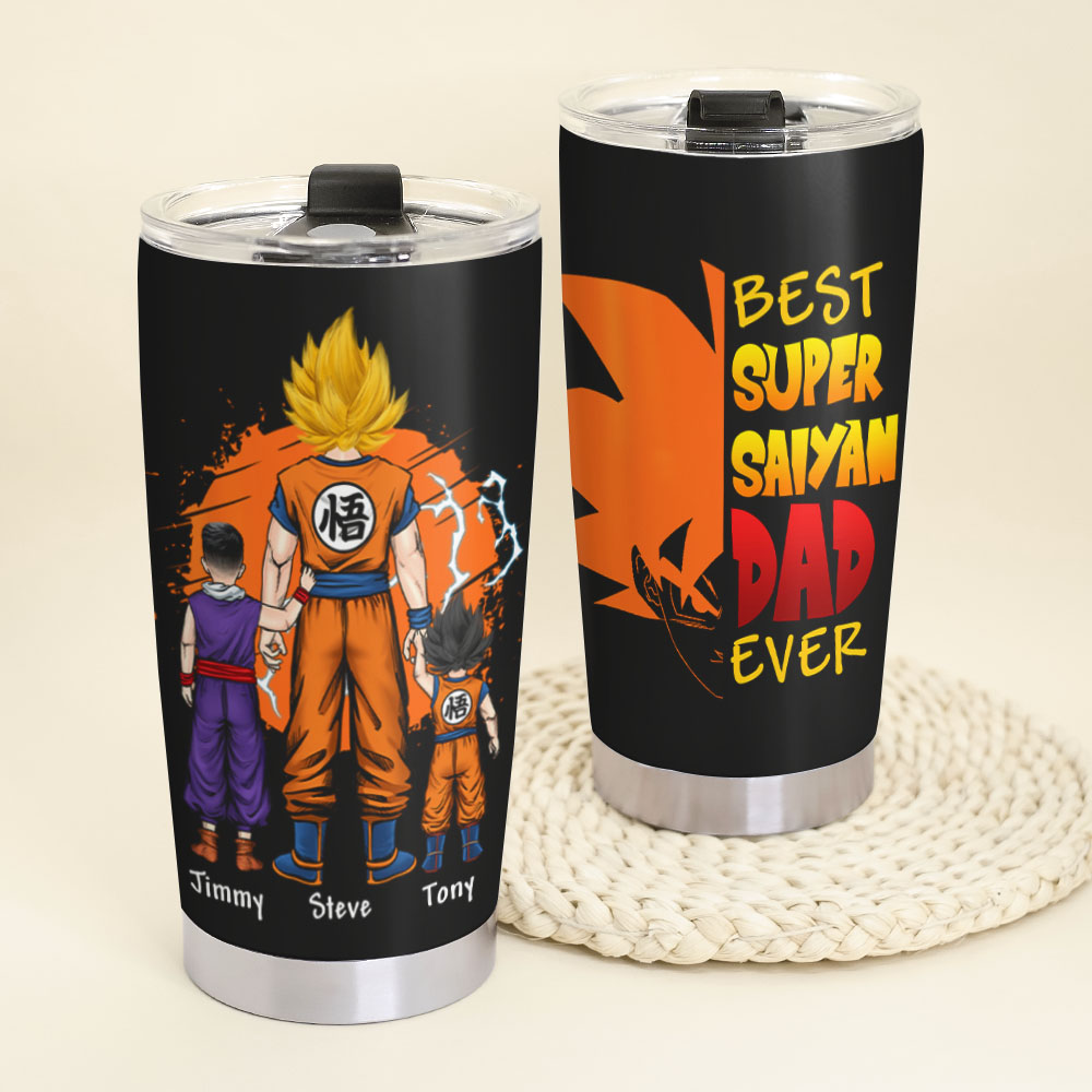 Best Super Saiyan Dad Ever - Personalized Tumbler Tumbler Cup PopCulturePrints
