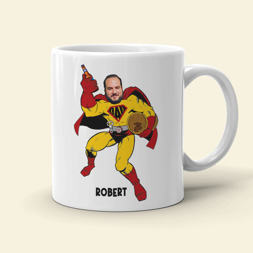 Super Dad Personalized Beer Lover Coffee Mug Coffee Mug PopCulturePrints