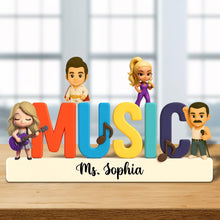 Load image into Gallery viewer, Celebrate Music: Personalized Music Teacher Plaque - Perfect Custom Gift for Music Educators Shaped Plaques PopCulturePrints
