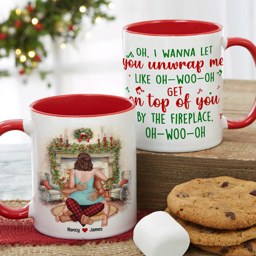 Personalized Romantic Couple Christmas Mug - Unwrap Me Design