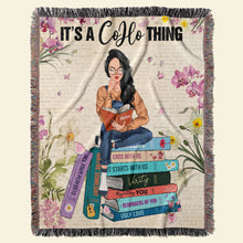 Load image into Gallery viewer, Personalized Cozy Reading Blanket for Book Lovers Blanket PopCulturePrints
