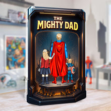 Load image into Gallery viewer, The Mighty Dad - &#39;A Hero in Our Eyes&#39; - Personalized Acrylic Plaque Gift for Dad, Grandpa &amp; Father Figures Shaped Plaques PopCulturePrints
