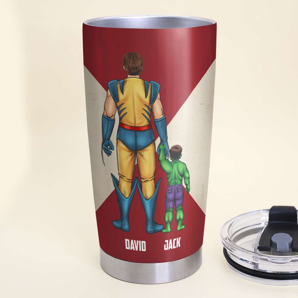 Super Dad and Son Personalized Tumbler