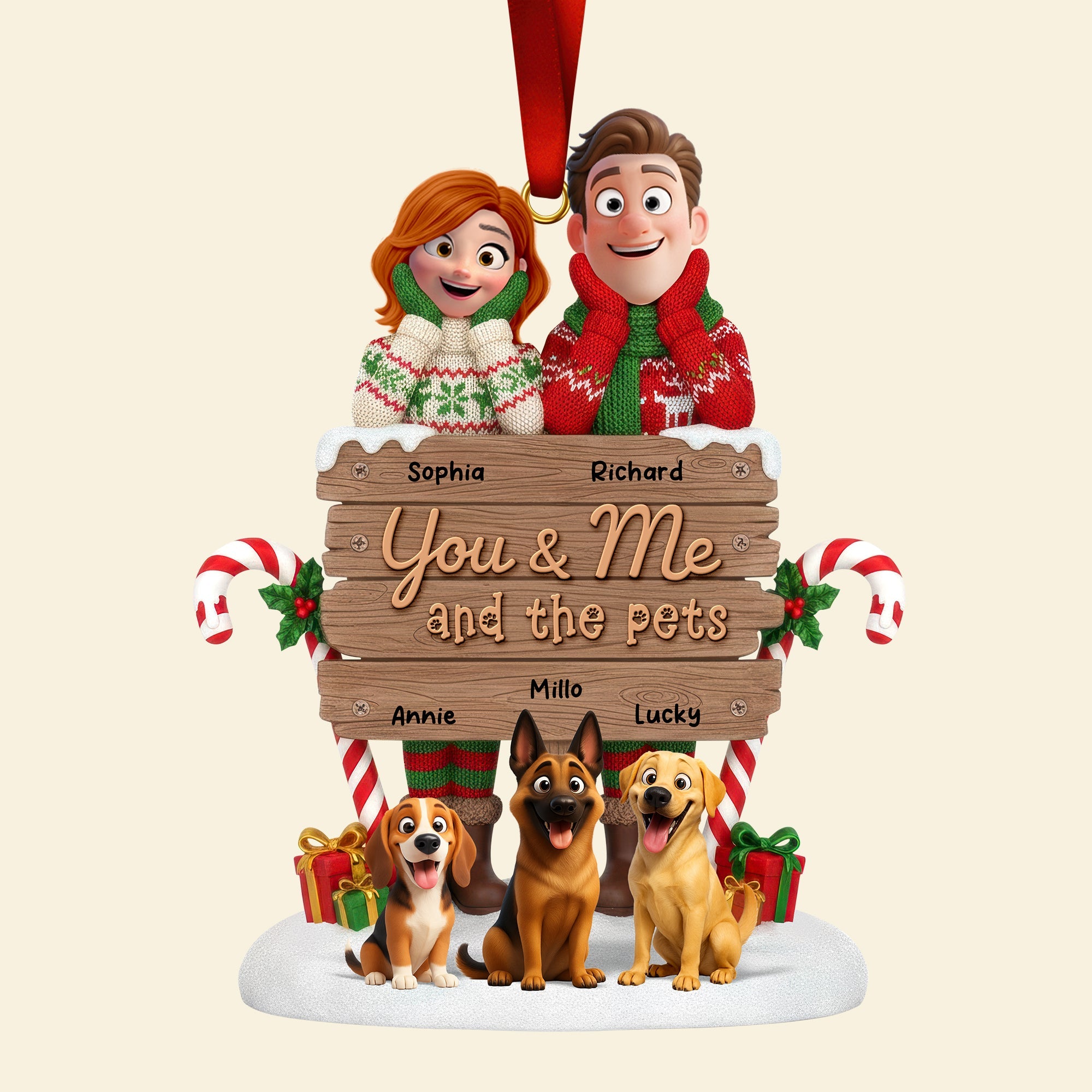 You & Me Acrylic Ornament - Personalized Gifts for Pet Lovers Ornament PopCulturePrints