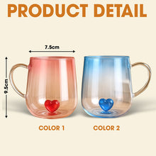Load image into Gallery viewer, Great Fanny! Would Ride Again – Personalized Naughty Couple 3D Heart Glass Mug 3D Heart Glass Mug PopCulturePrints
