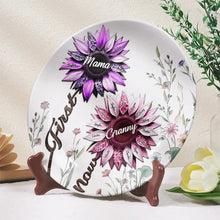 Load image into Gallery viewer, First Mom Now Grandma - Personalized Ceramic Plate Ceramic Plate PopCulturePrints
