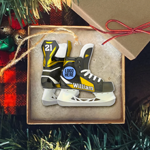 Load image into Gallery viewer, Personalized Ice Hockey Skate Christmas Ornament Ornament PopCulturePrints

