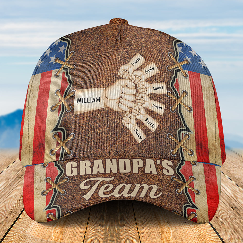 “DADDY’S TEAM” - Personalized Classic Cap for Dad Caps PopCulturePrints