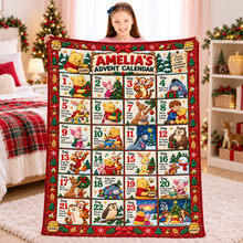 Load image into Gallery viewer, Lovely Advent Calendar Blanket - Personalized Christmas Gifts 01paqn091026 Blanket PopCulturePrints
