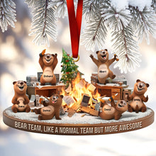 Load image into Gallery viewer, Bear Team Ornament - Personalized Gift for Coworkers - Perfect for Team Celebrations Ornament PopCulturePrints
