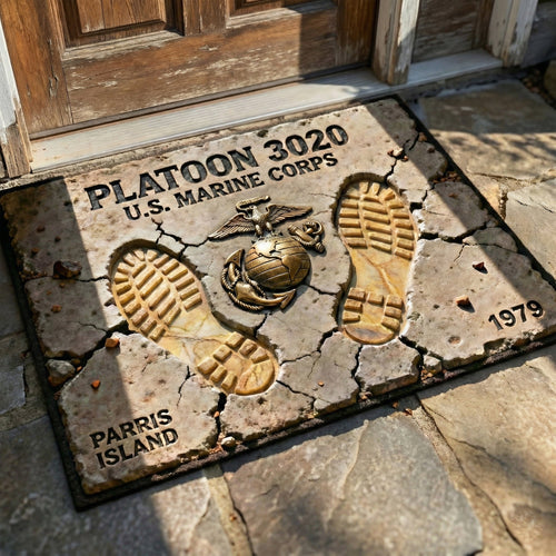 “Honor Your Journey” - Veteran Legacy Shaped Doormat - Personalized Gifts for Veterans Doormat PopCulturePrints