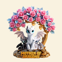 Load image into Gallery viewer, &quot;A Gift Fit for a Dragon Queen&quot; - Cartoon Dragon Plaque, Personalized for Mom, Grandma or Any Loved One Shaped Plaques PopCulturePrints
