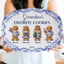 Load image into Gallery viewer, Grandma&#39;s Favorite Cookies - Personalized Christmas Gift Plate Plates PopCulturePrints
