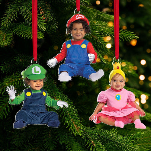 Personalized Kids' Christmas Tree Ornaments - Custom Photo Design Ornament PopCulturePrints