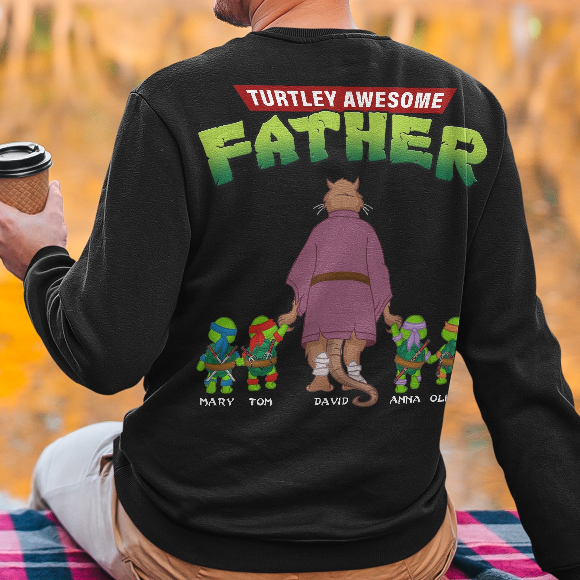 Turtley Awesome Father Personalized T-Shirt