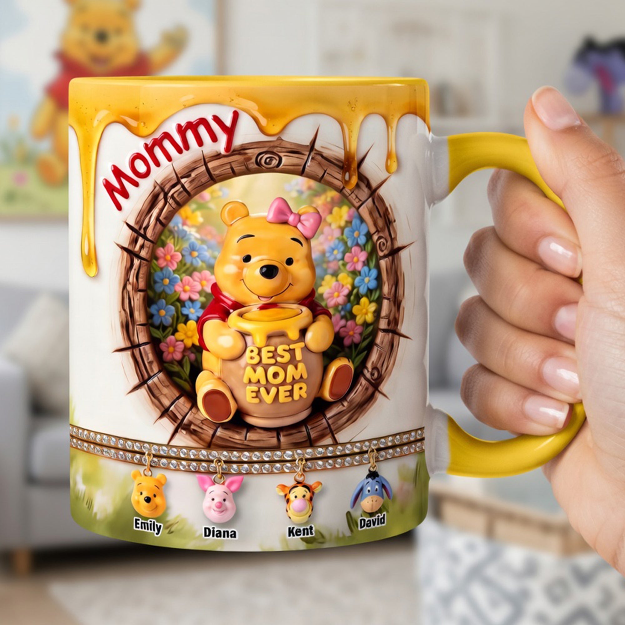 "Best Mom Ever" - Customizable Coffee Accent Mug for Special Moms - Perfect Gift for Mother's Day, Grandmas, and More Coffee Mug PopCulturePrints