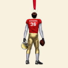 Load image into Gallery viewer, Custom Football Player Acrylic Ornament Ornament PopCulturePrints
