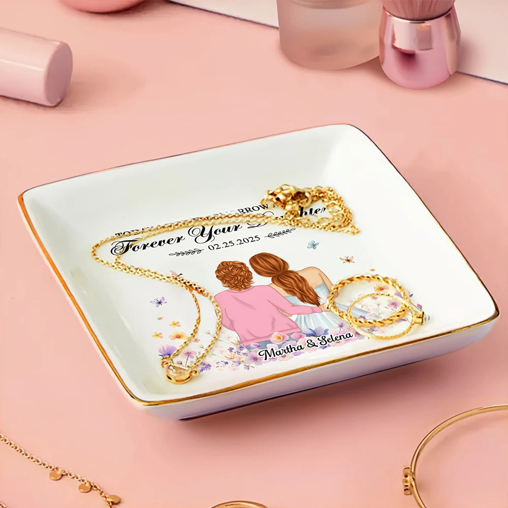 Forever Your Daughter - Personalized Ring Dish for Mother's Day Ring Dish PopCulturePrints