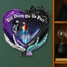 Load image into Gallery viewer, Till Death Do Us Part - Spooky Couple Mirror - Personalized Gifts for Couples Mirror PopCulturePrints

