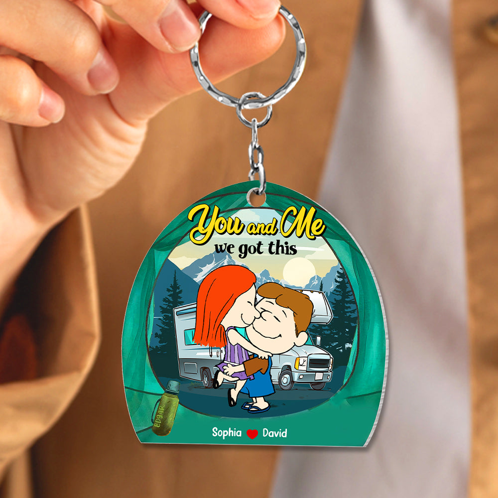 Customizable Couple Keychain - You and Me We Got This Keychains PopCulturePrints