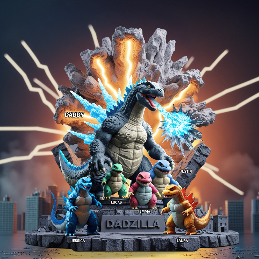 "Unleash the Love for Dad with Majestic Dad Design! - Personalized Acrylic Plaque for Dads, Grandpas, and More" Shaped Plaques PopCulturePrints